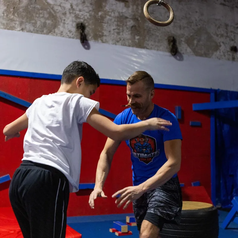 Ninjaletics athletes training on the course, image 2